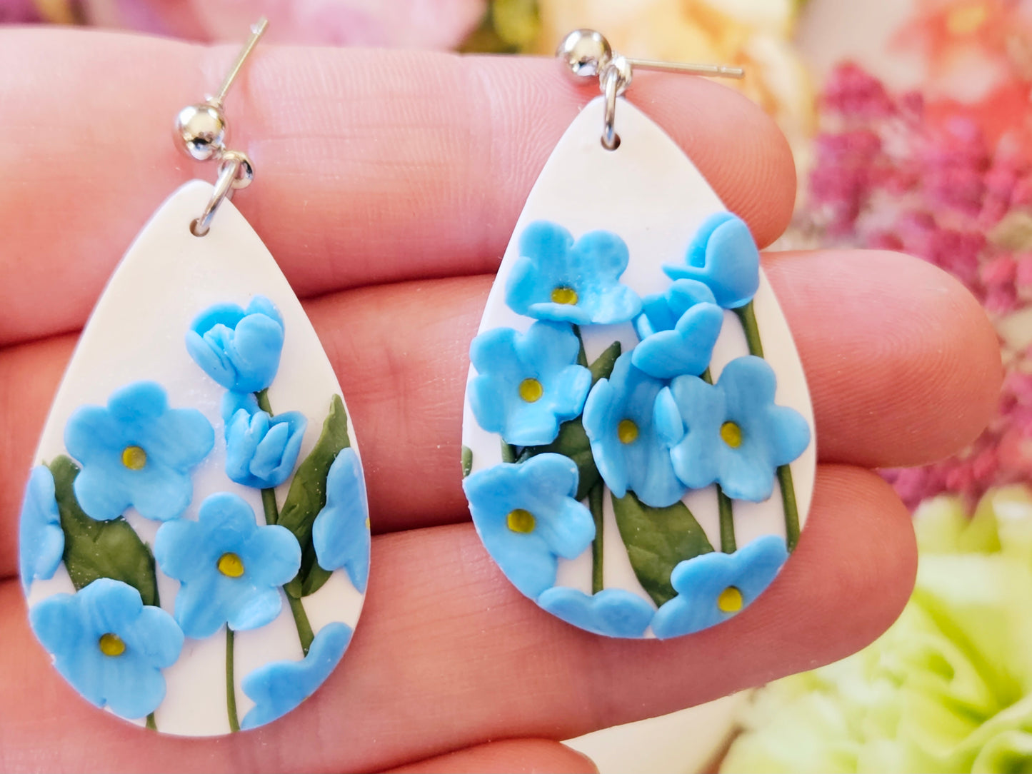 Forget Me Not Statement Earrings