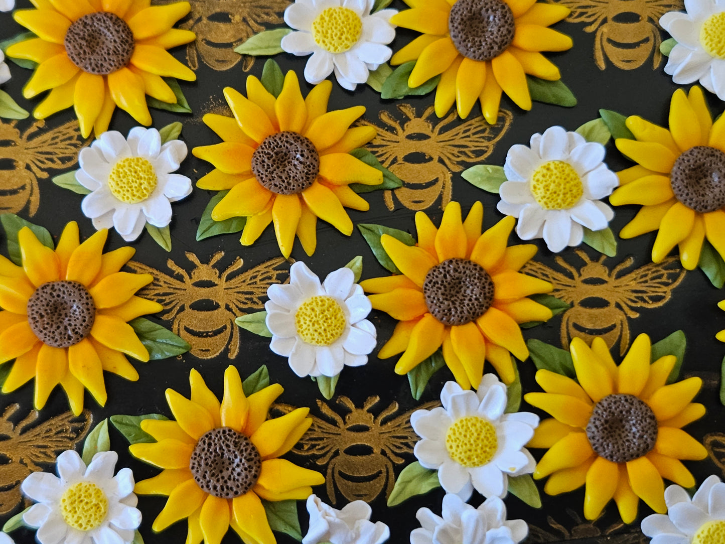 Sunflower and Daisy One Off Small Circle Earrings