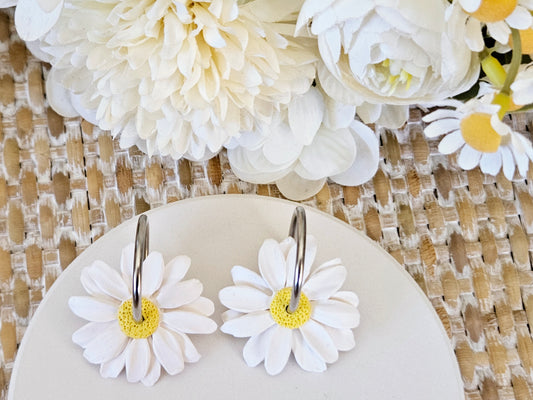 Daisy Hoop Earrings