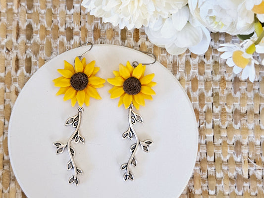 Sunflower Dangle Earrings