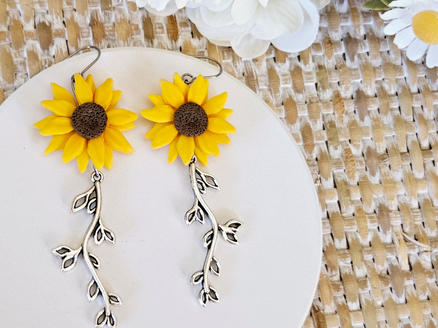 Sunflower Dangle Earrings