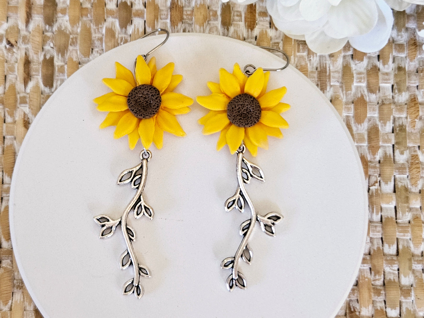 Sunflower Dangle Earrings