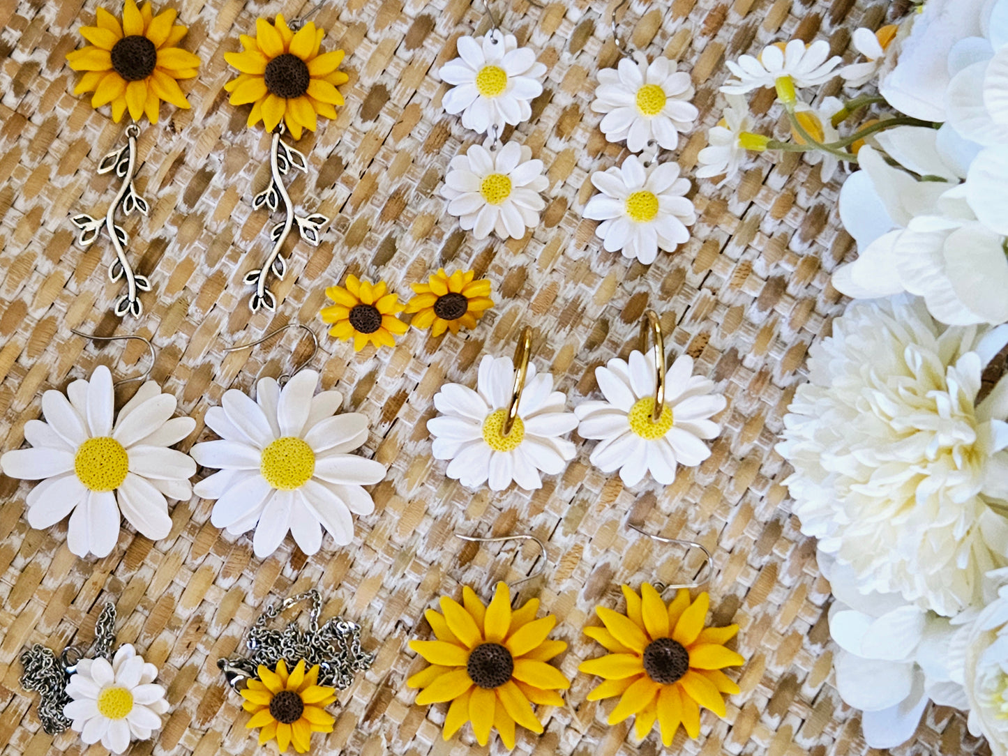 Daisy Hoop Earrings