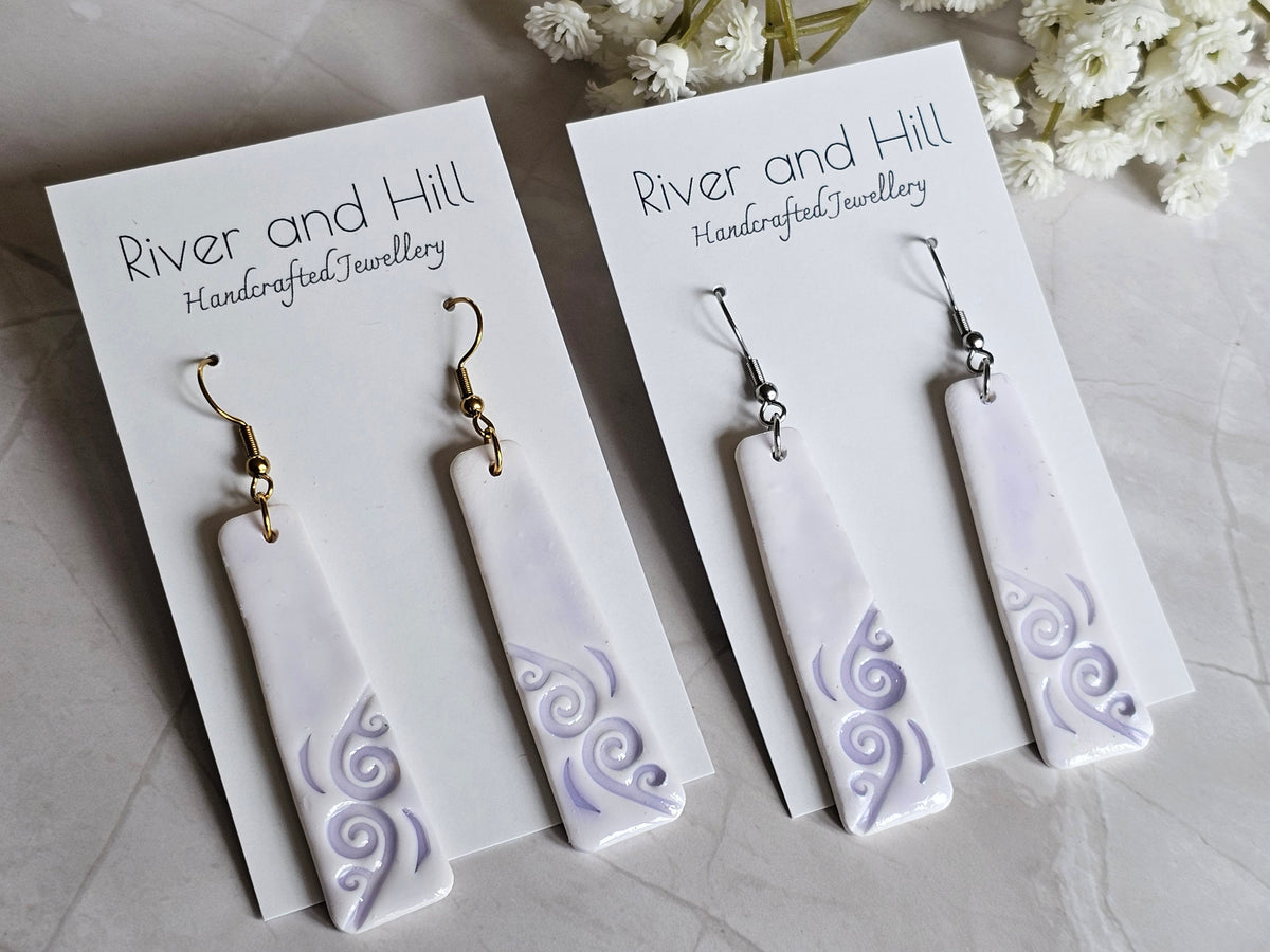 Koru Porcelain Glaze Earrings