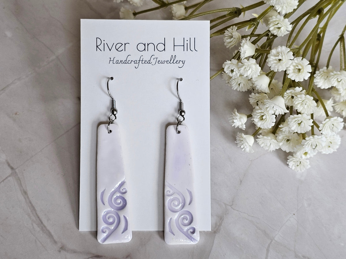 Koru Porcelain Glaze Earrings