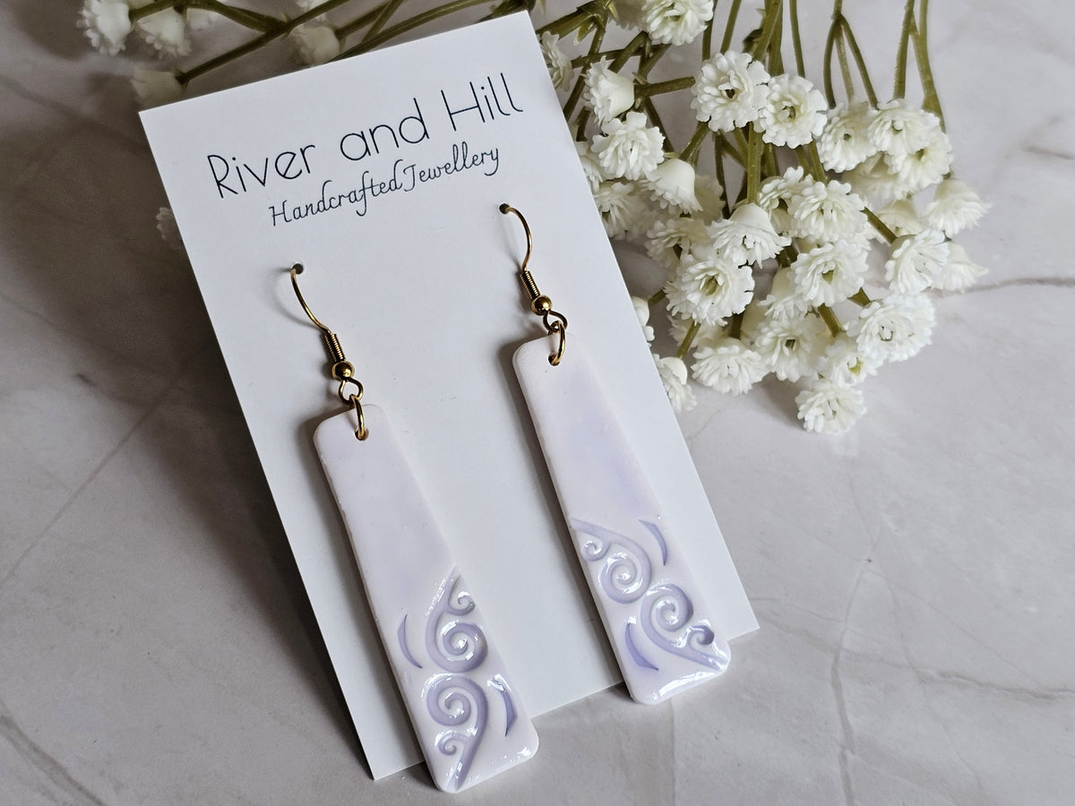 Koru Porcelain Glaze Earrings