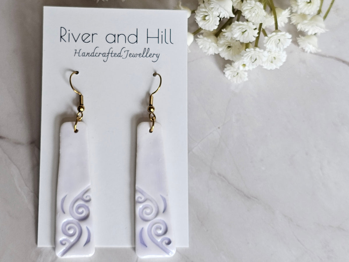 Koru Porcelain Glaze Earrings