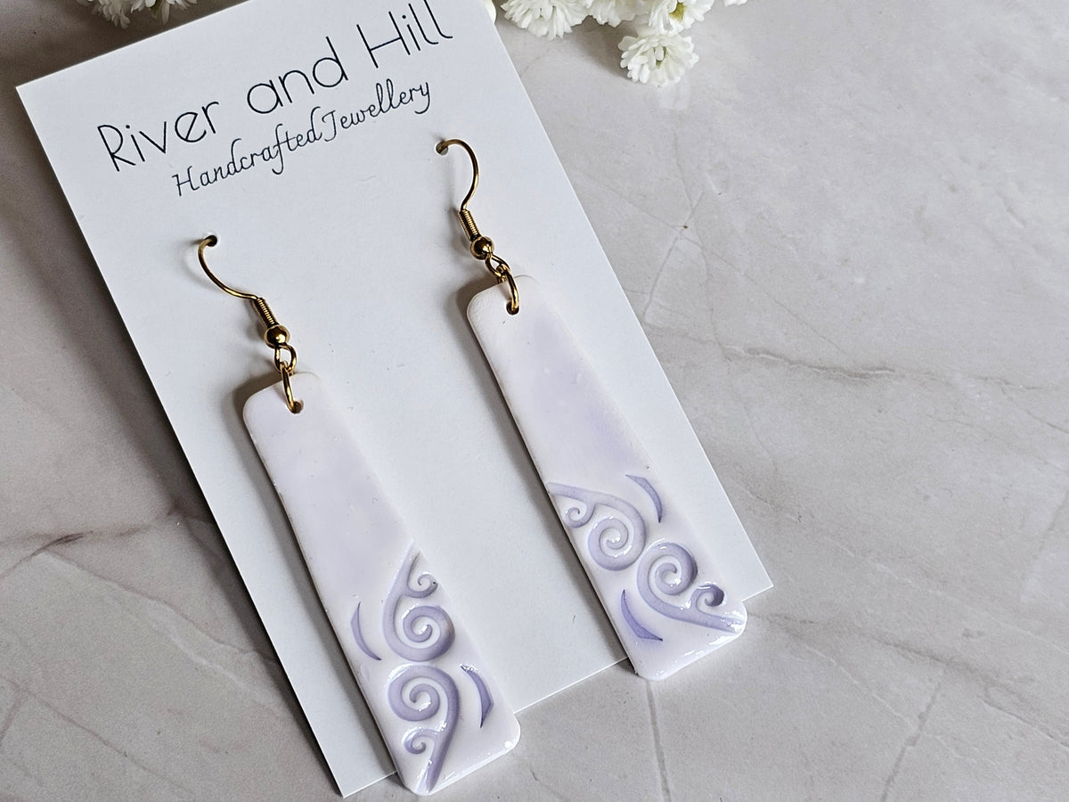 Koru Porcelain Glaze Earrings