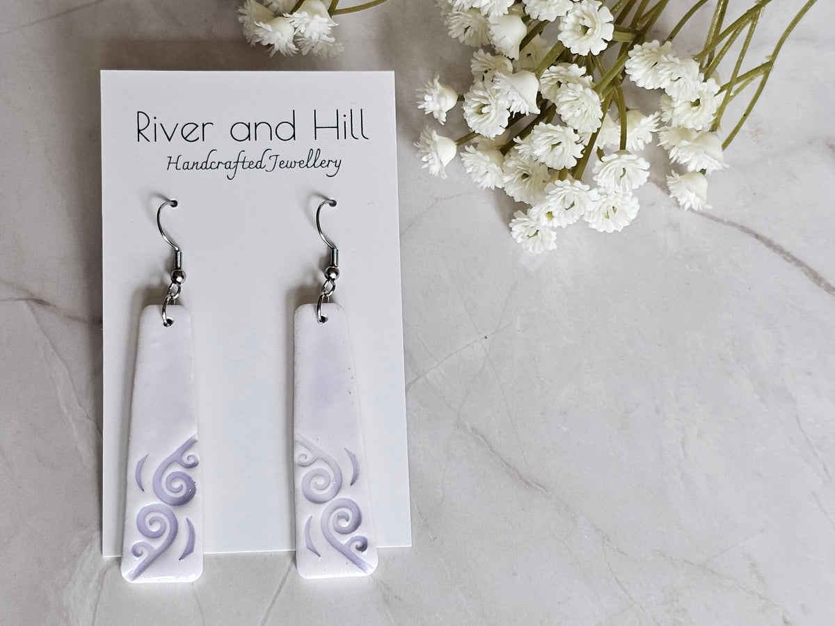 Koru Porcelain Glaze Earrings