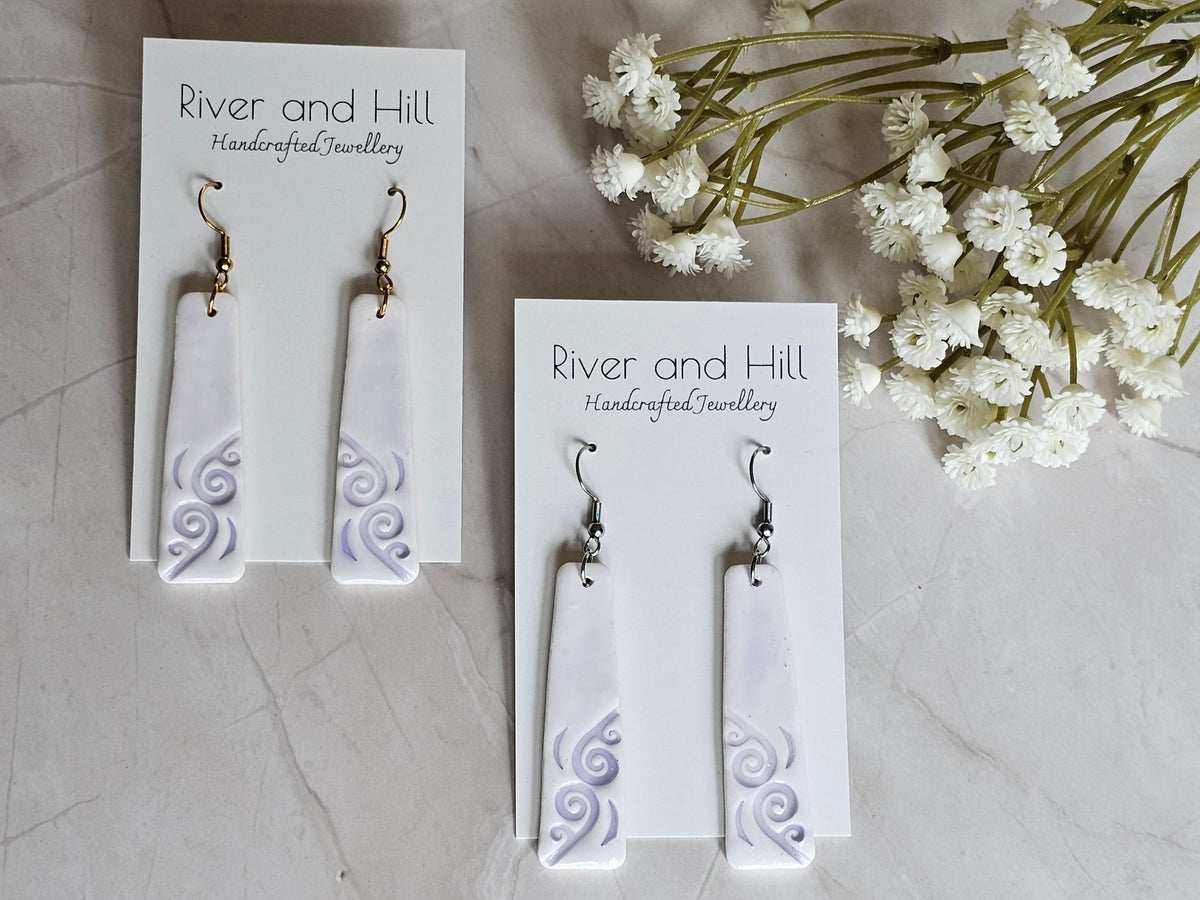 Koru Porcelain Glaze Earrings