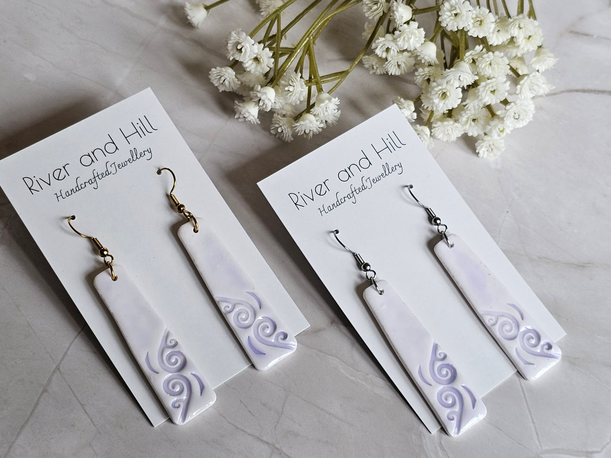 Koru Porcelain Glaze Earrings