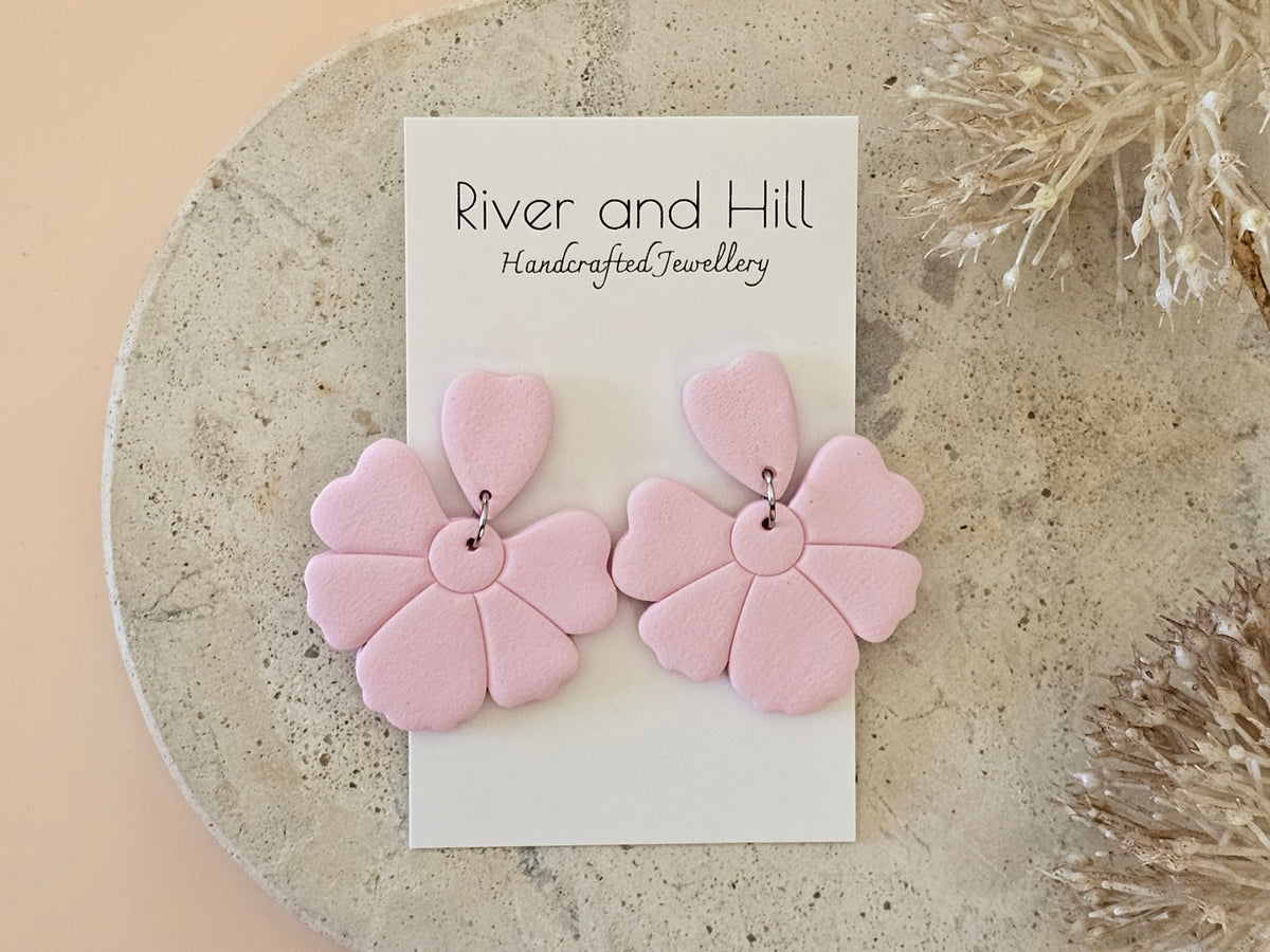 Daily Colour Pastel Pink Petal Earrings