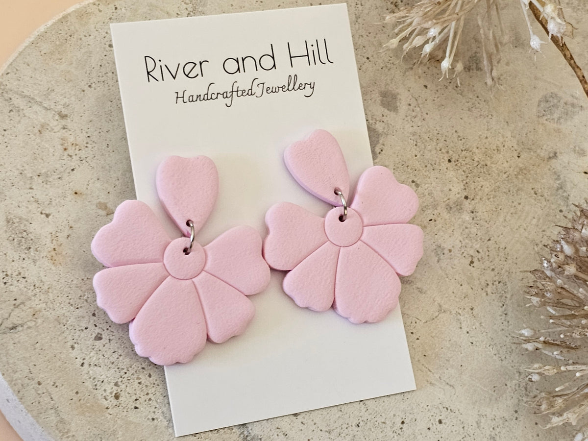 Daily Colour Pastel Pink Petal Earrings