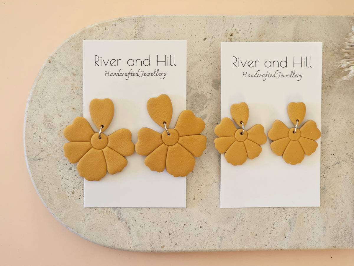 Daily Colour Mustard Petal Earrings