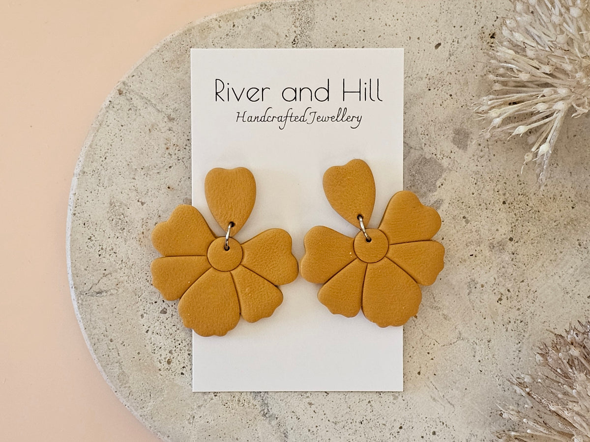 Daily Colour Mustard Petal Earrings