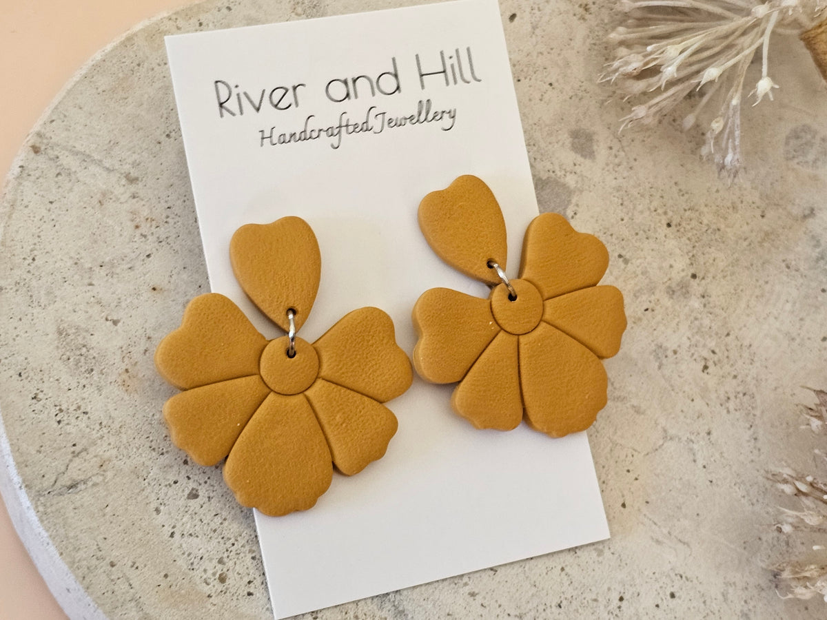 Daily Colour Mustard Petal Earrings