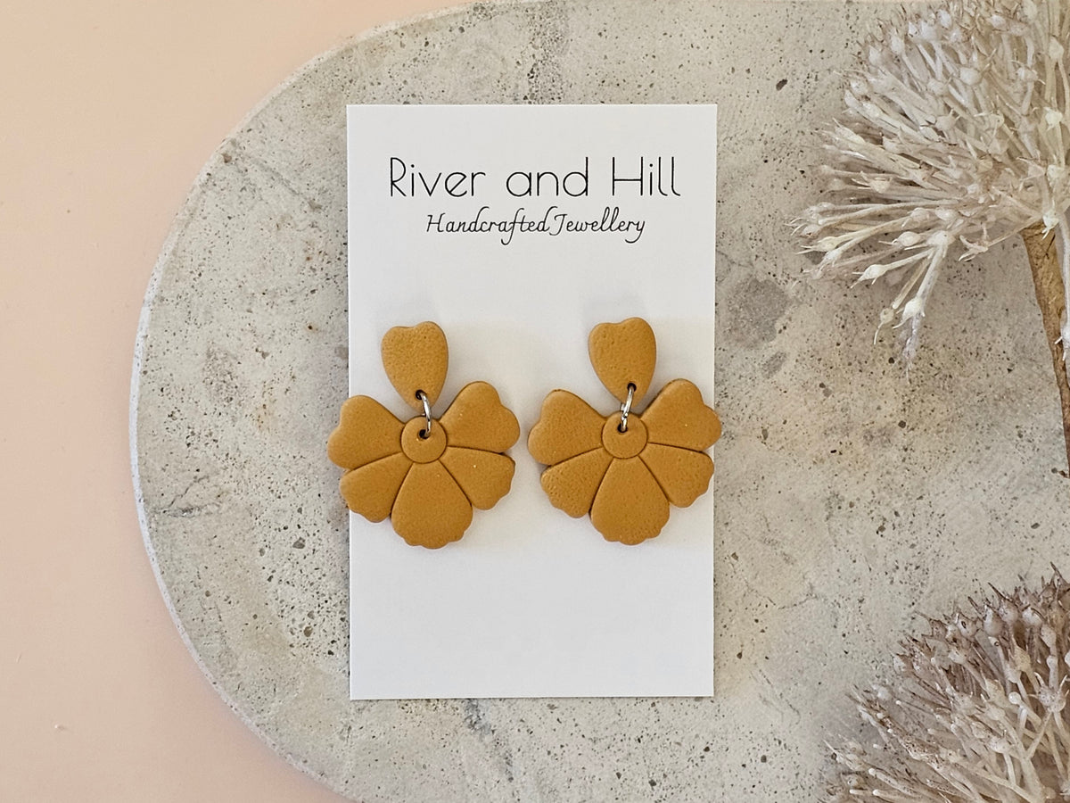 Daily Colour Mustard Petal Earrings