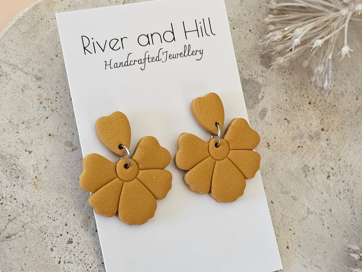 Daily Colour Mustard Petal Earrings