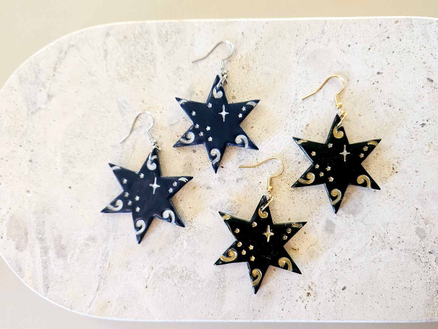 Matariki Statement Star Earrings