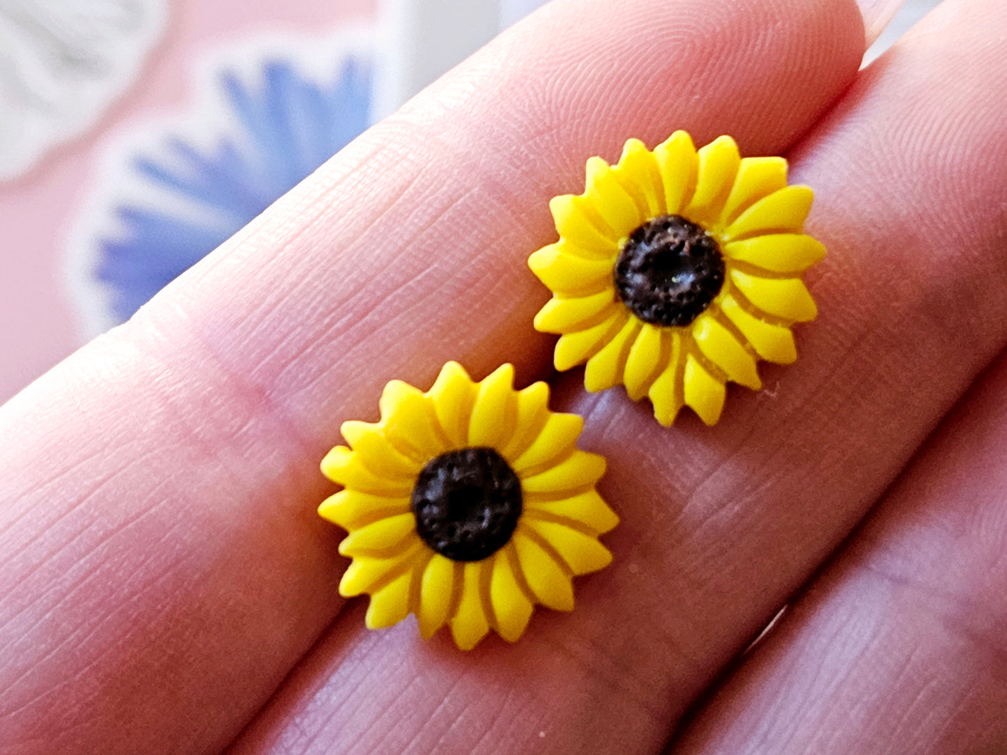 Girls Sunflower Studs
