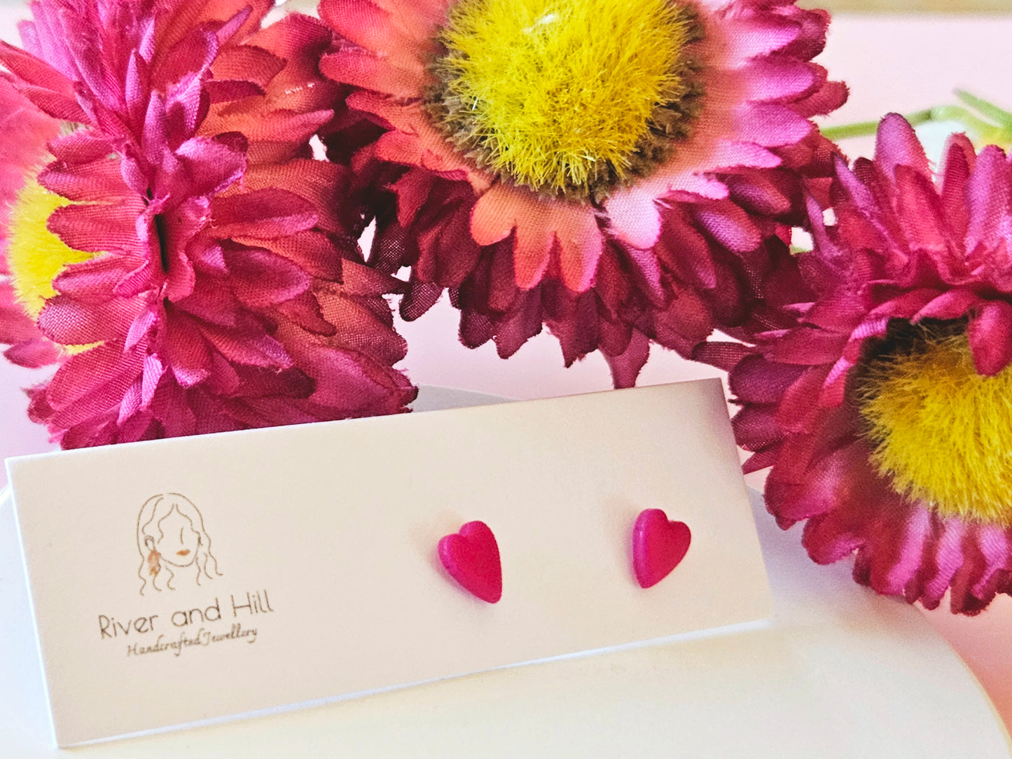 Girls Micro Heart Studs