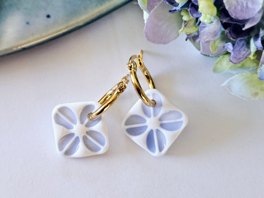 Porcelain Flower Hoops
