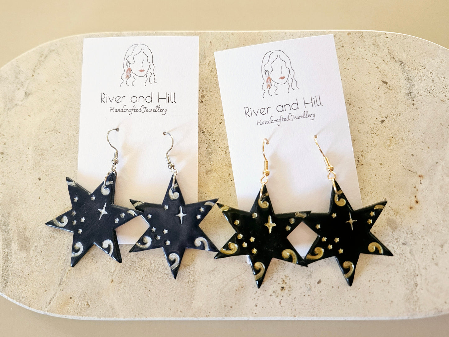 Matariki Statement Star Earrings