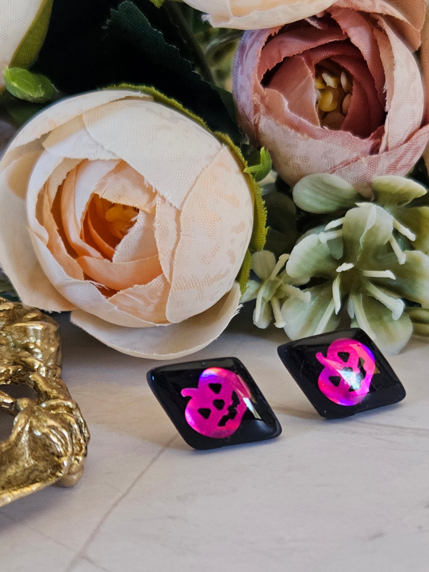 Halloween Pumpkin Studs