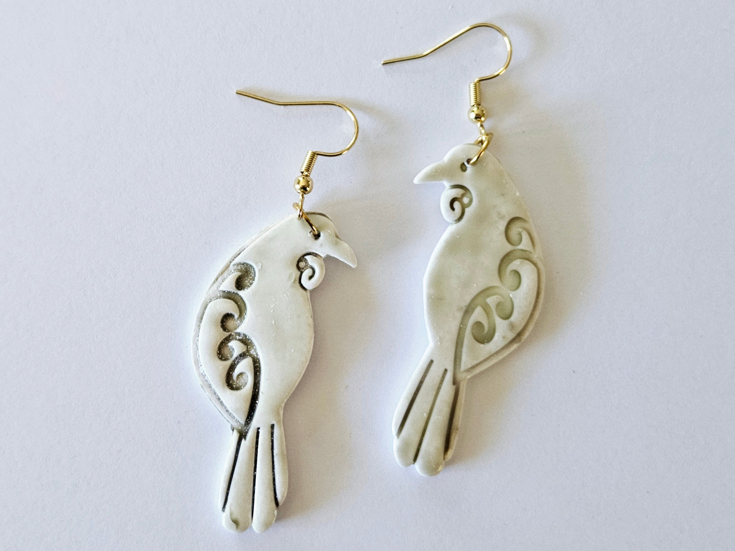 Porcelain Tui Earrings