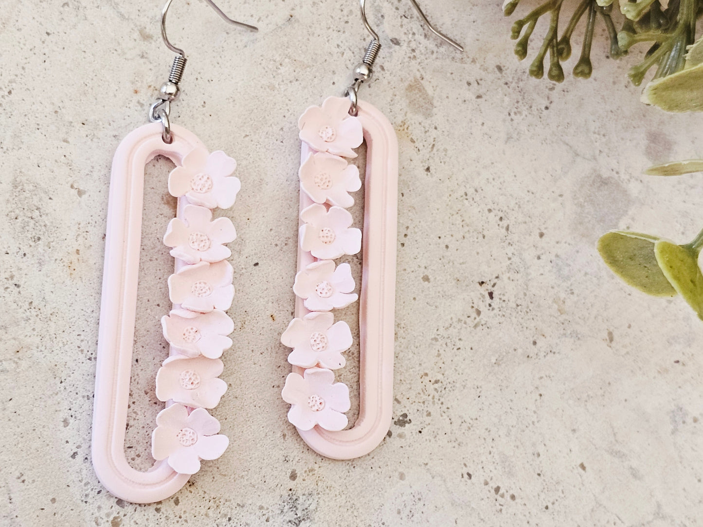 Daily Colour Pastel Pink Floral Earrings