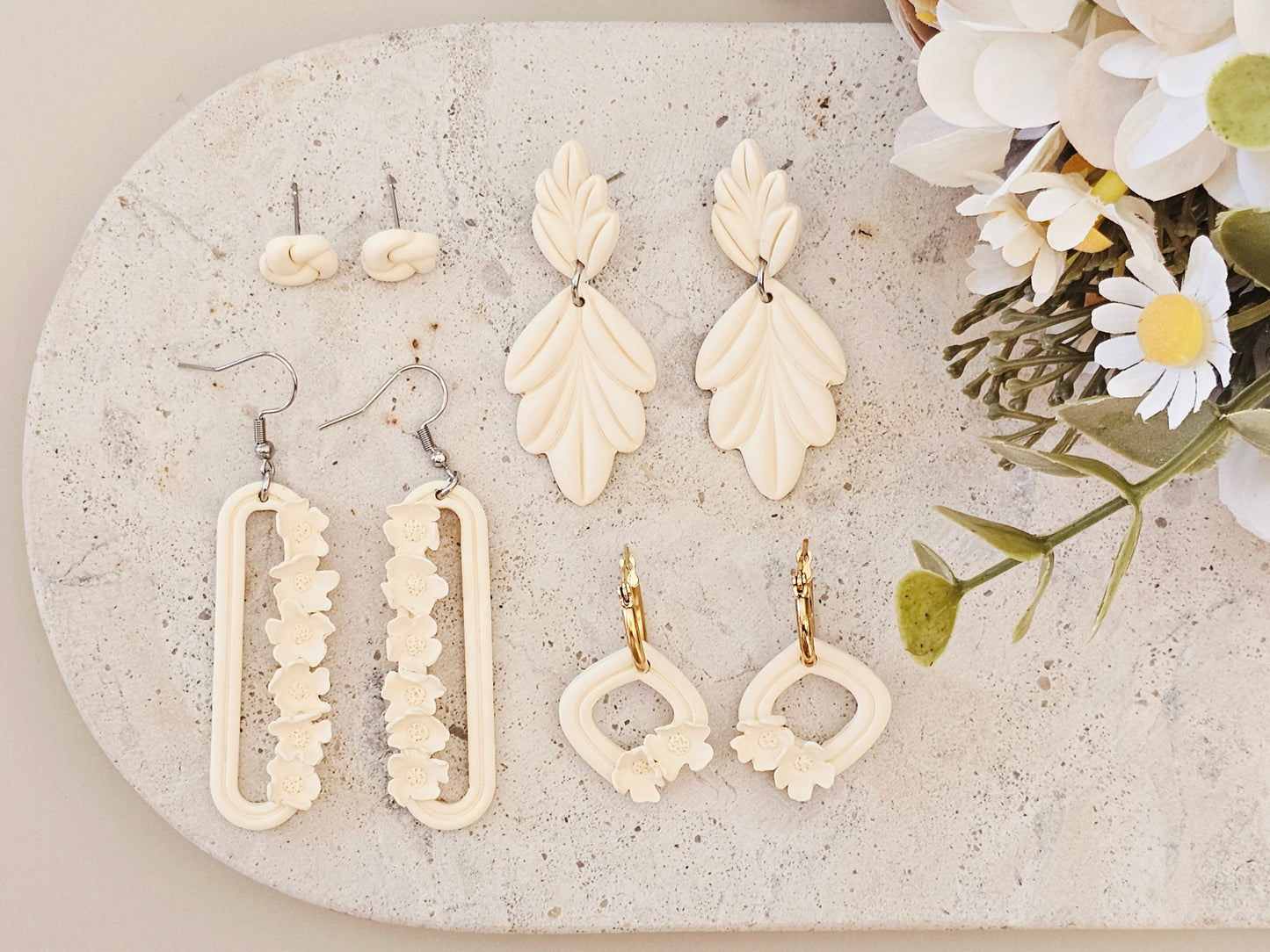 Daily Colour Pastel Yellow Floral Earrings