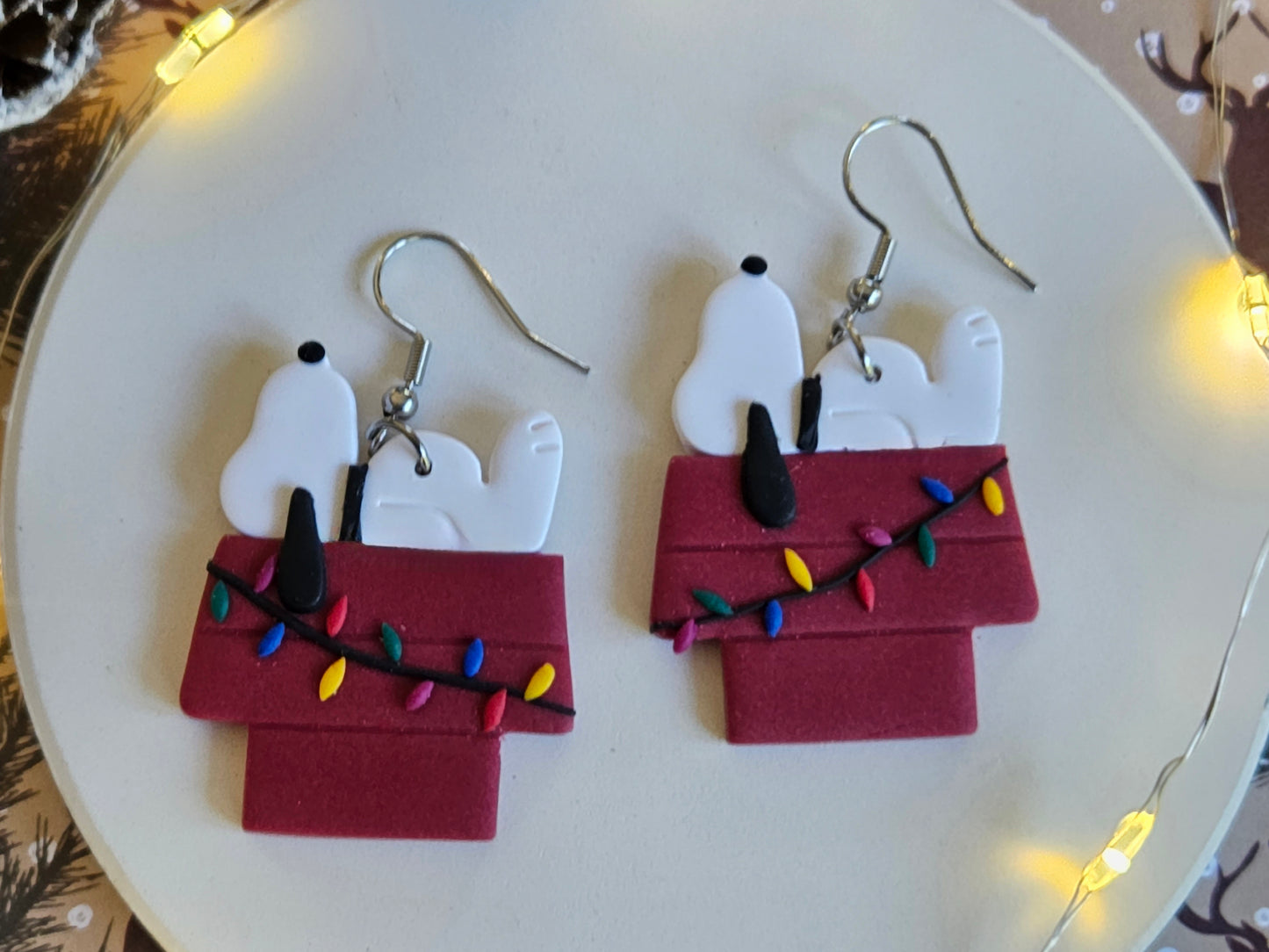 Christmas Snoopy Earrings