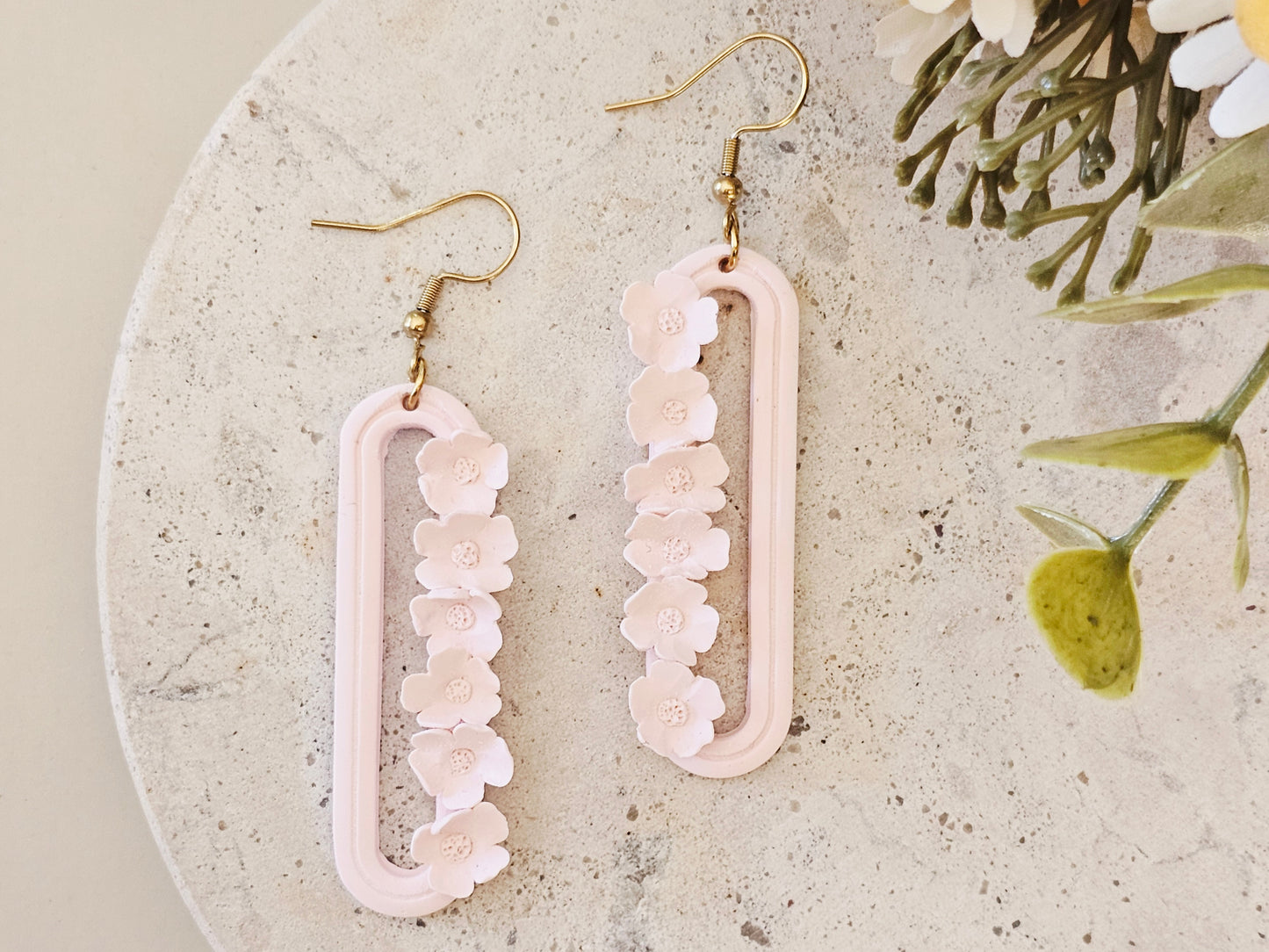Daily Colour Pastel Pink Floral Earrings