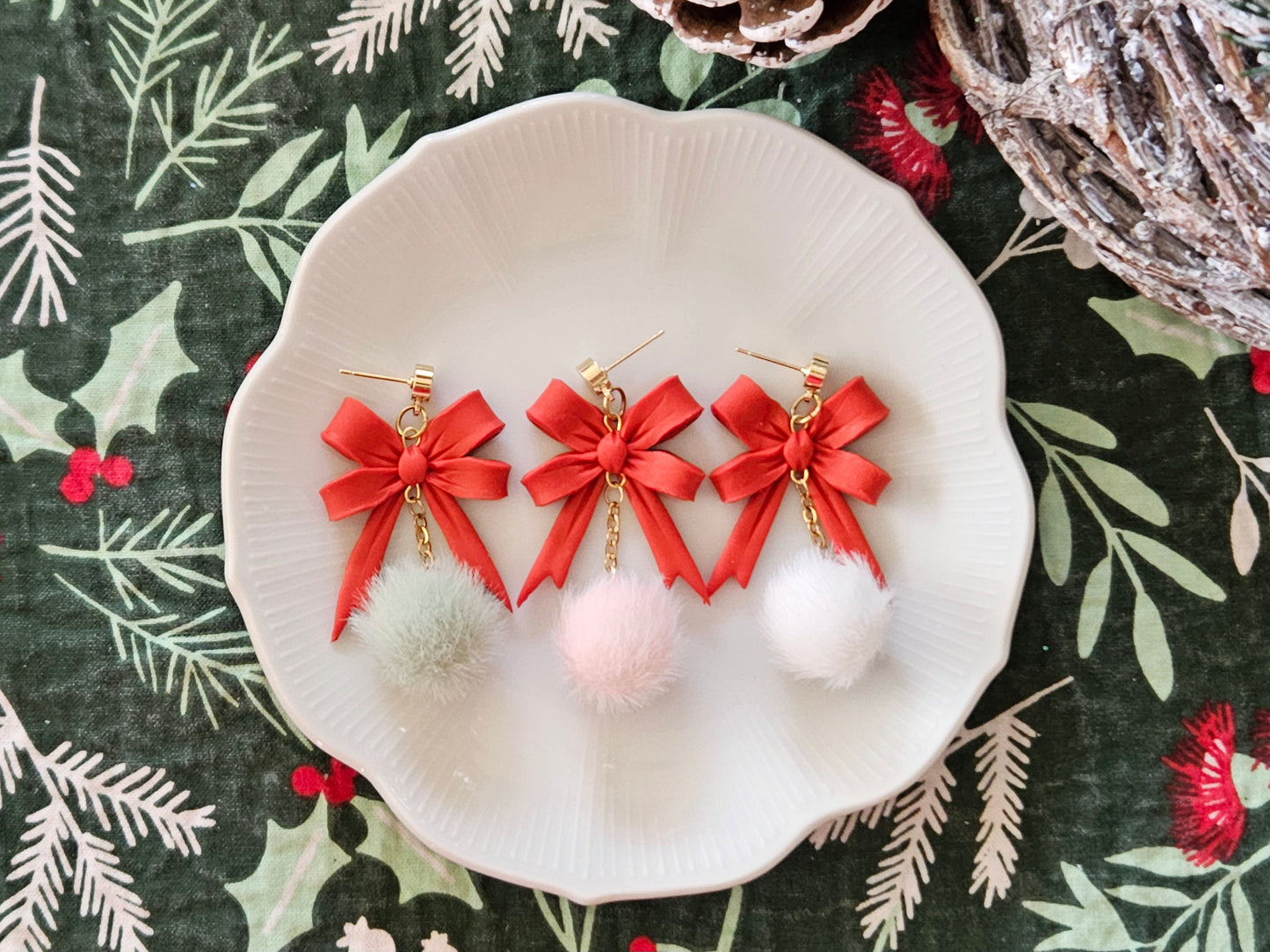 Christmas Bow Earrings
