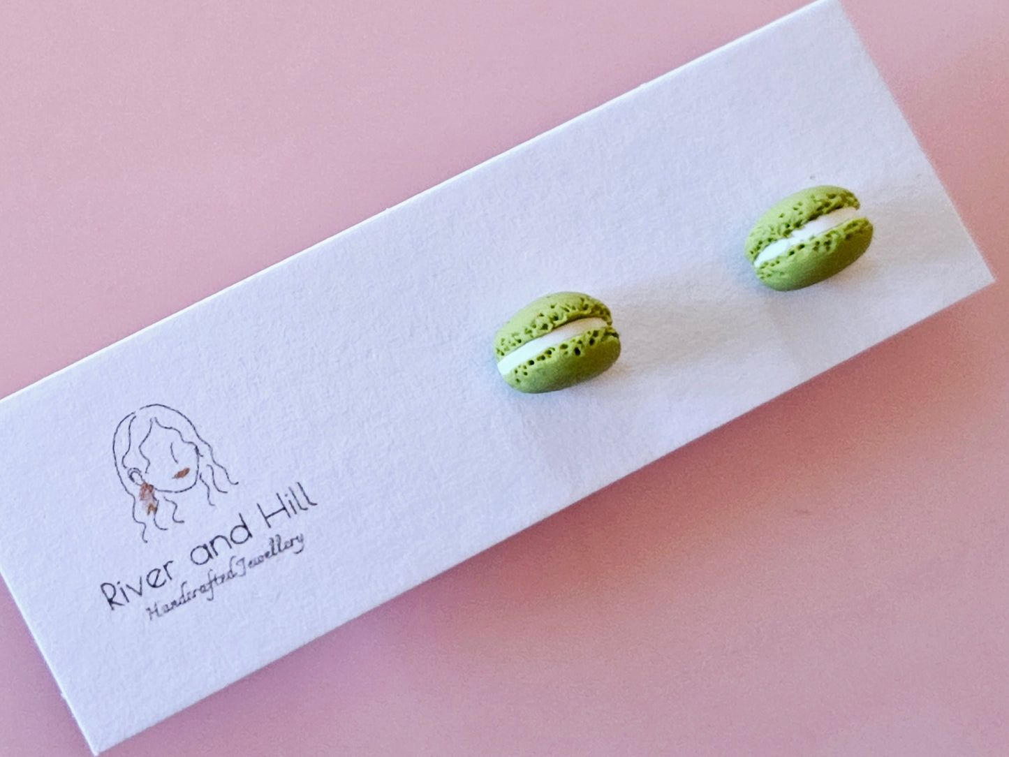 Girls Pistachio Macaron Studs