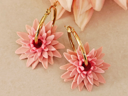 Dahlia Hoops Pink