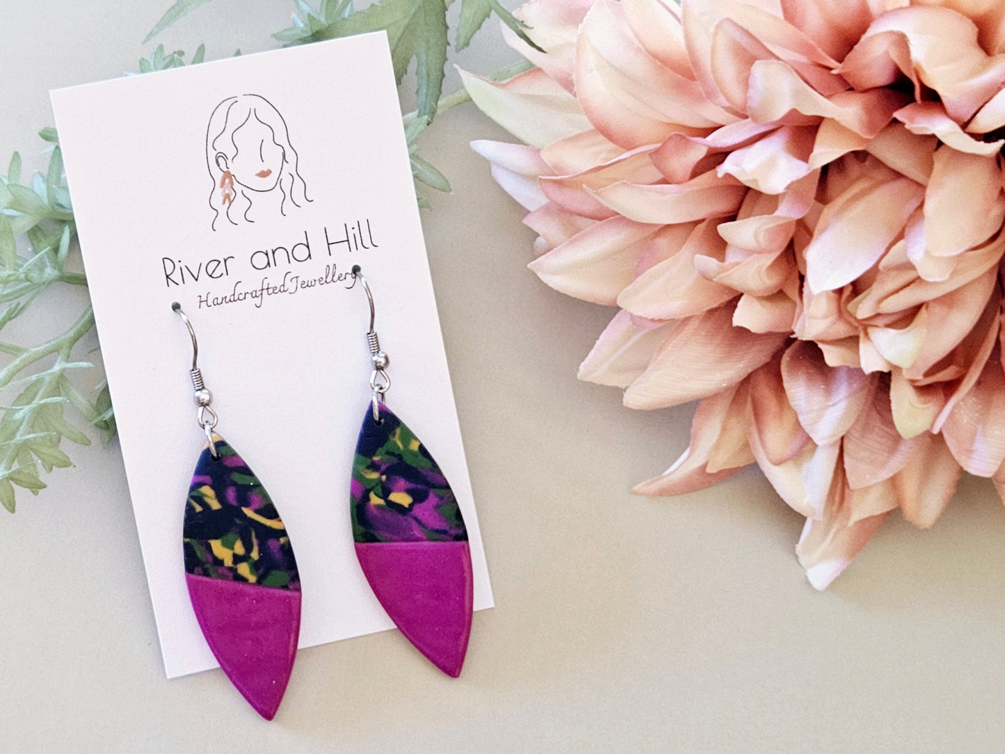 Scraps to Statements Pink Earrings