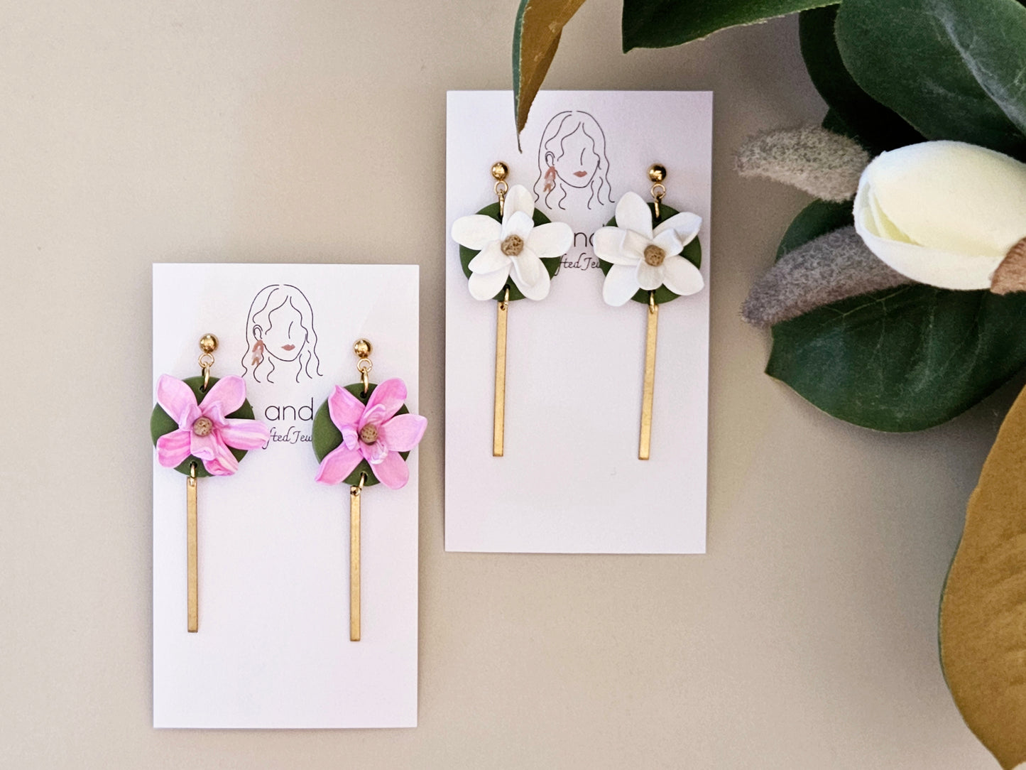 Magnolia Bar Drop Earrings