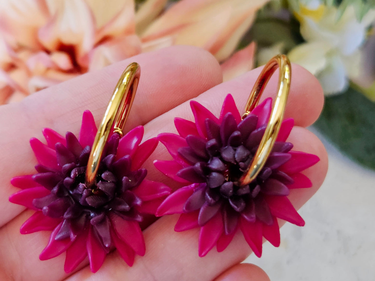 Dahlia Hoops Purple