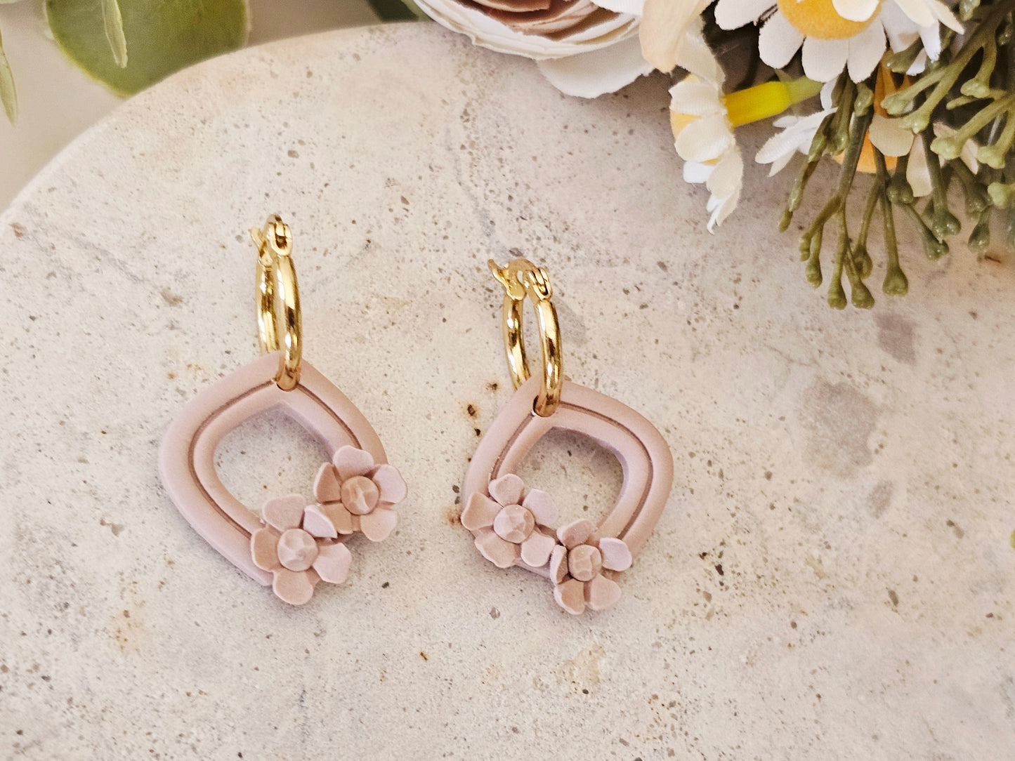 Daily Colour Almond Floral Hoops