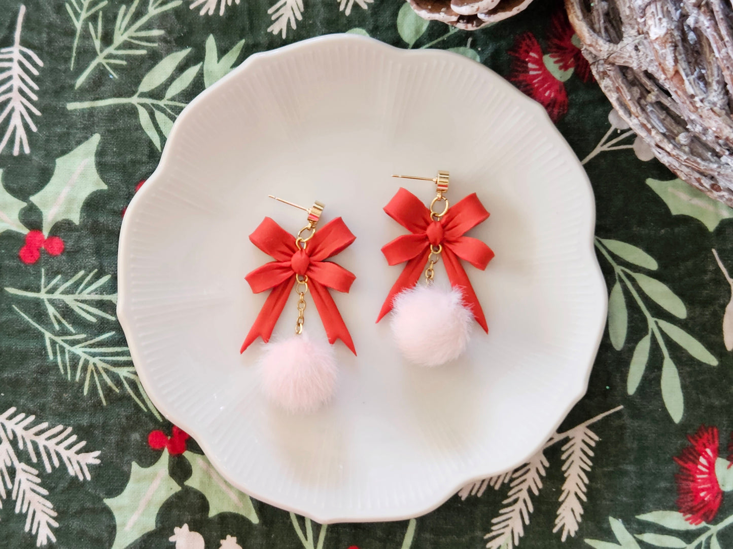 Christmas Bow Earrings