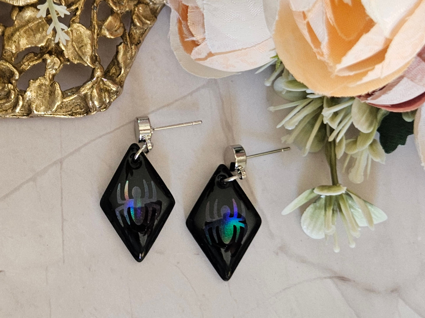 Halloween Spider Earrings