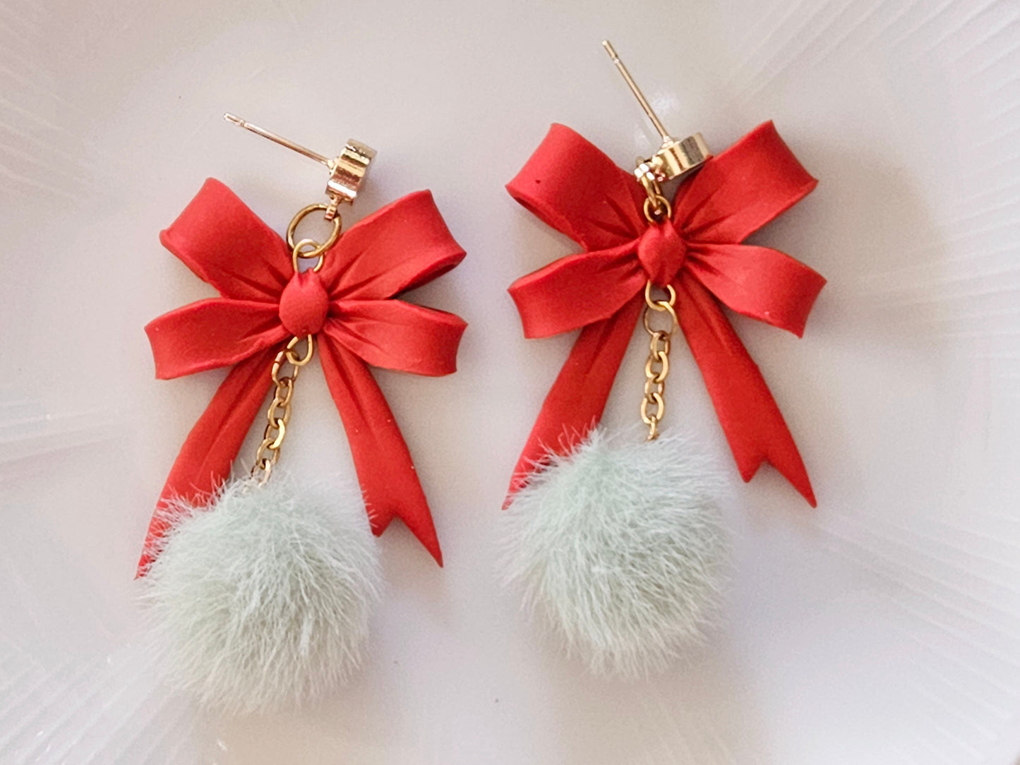 Christmas Bow Earrings