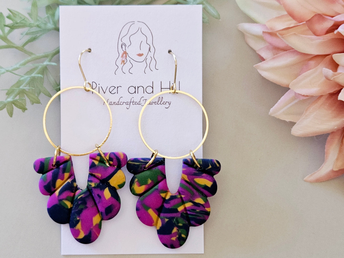 Scraps to Statements Abstract Earrings