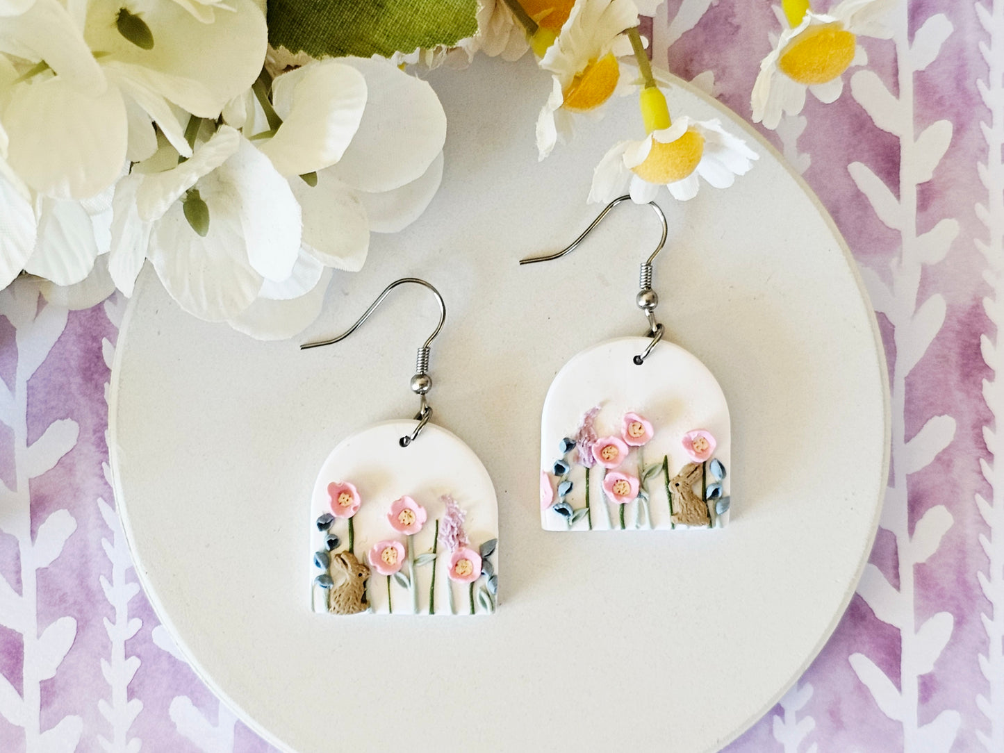 Meadow Bunny Arch Earrings