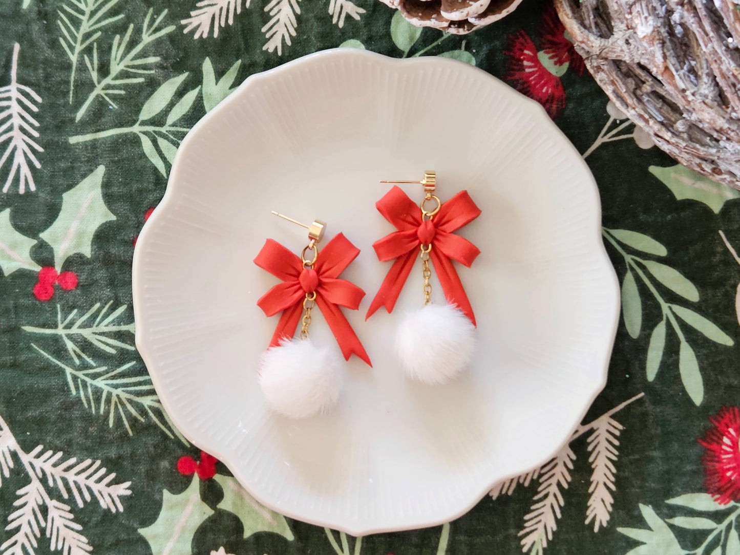 Christmas Bow Earrings