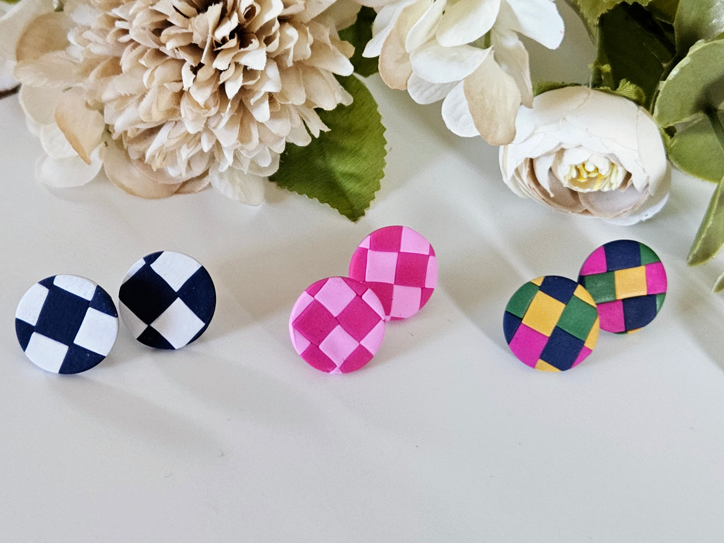 Checkered Bright Studs