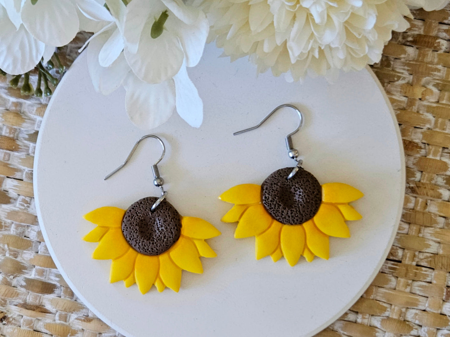 Sunflower Half Earrings
