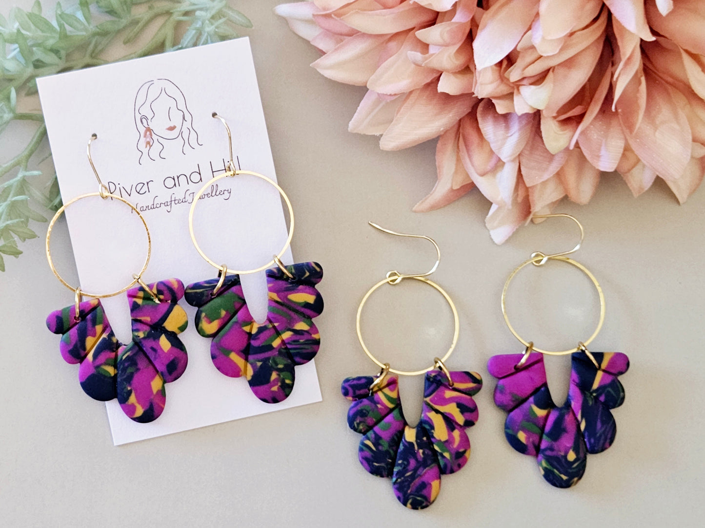 Scraps to Statements Abstract Earrings
