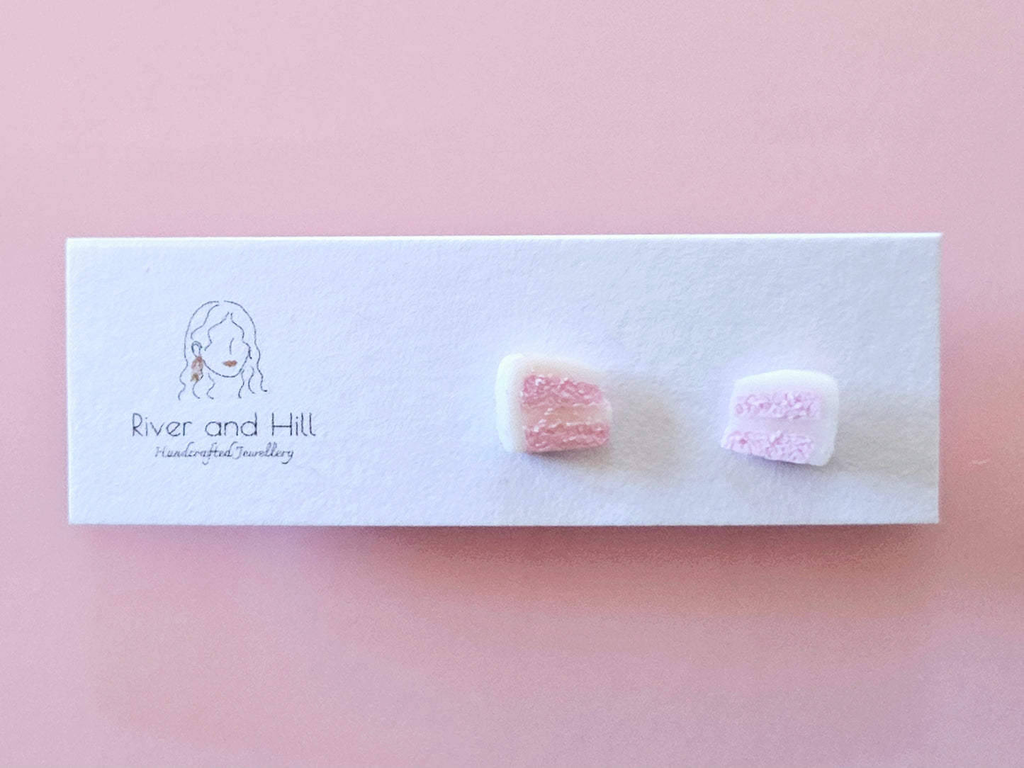 Girls Strawberry Cake Studs
